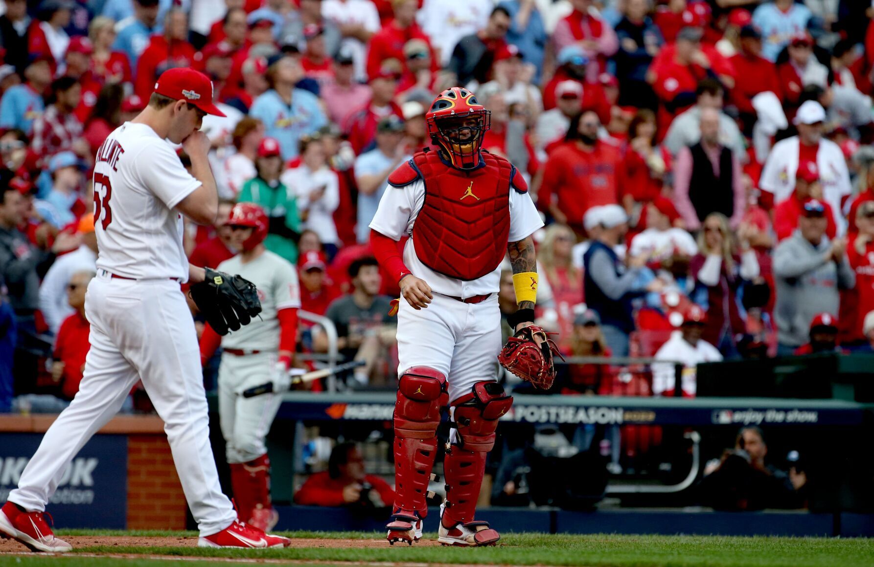 Philadelphia Phillies beat the St. Louis Cardinals 6-3 in game 1 of NL Wild Card